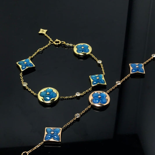 [⭐Renara]STAR AND SUN 4 MOTIF BLUE BRACELET
