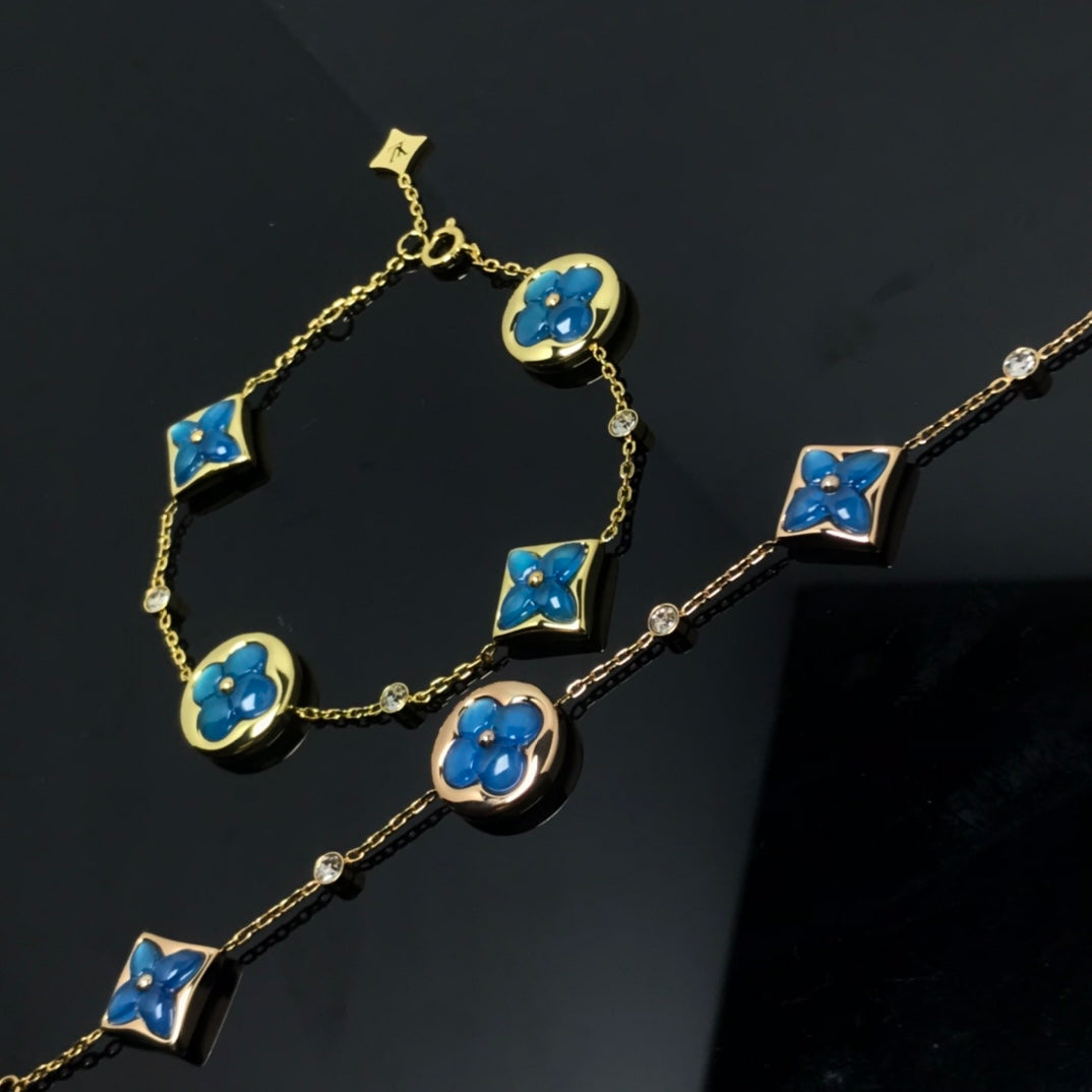 [⭐Renara]STAR AND SUN 4 MOTIF BLUE BRACELET
