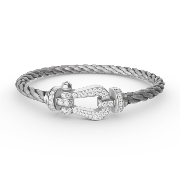 [⭐Renara]FORCE LARGE HORSESHOE FULL DIAMOND BRACELET SILVER