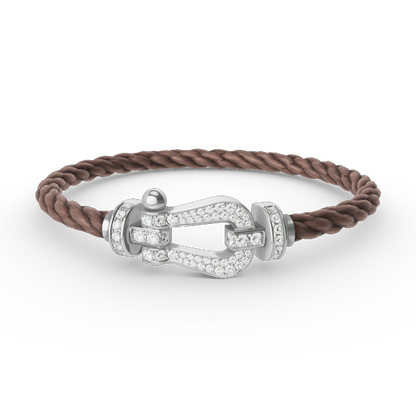 [⭐Renara]FORCE LARGE HORSESHOE FULL DIAMOND BRACELET SILVER