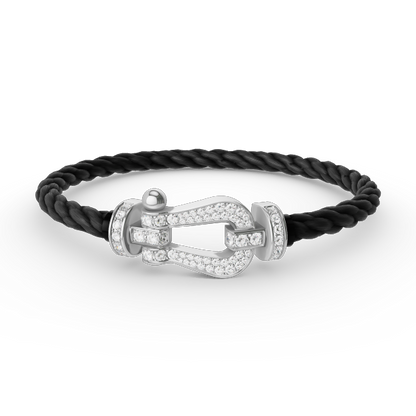 [⭐Renara]FORCE LARGE HORSESHOE FULL DIAMOND BRACELET SILVER