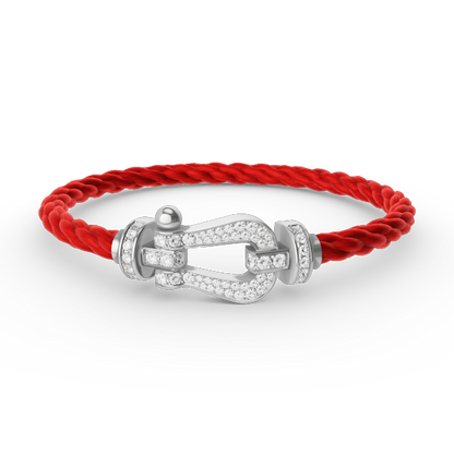 [⭐Renara]FORCE LARGE HORSESHOE FULL DIAMOND BRACELET SILVER