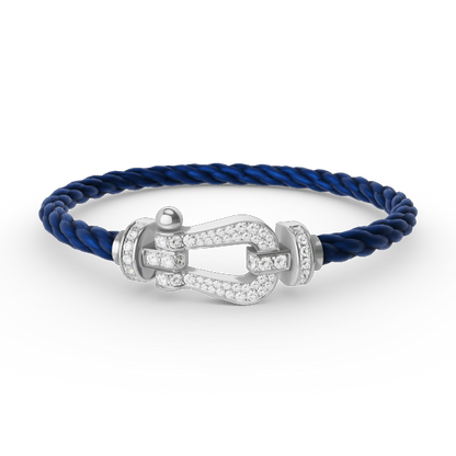 [⭐Renara]FORCE LARGE HORSESHOE FULL DIAMOND BRACELET SILVER