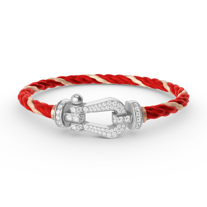 [⭐Renara]FORCE LARGE HORSESHOE FULL DIAMOND BRACELET SILVER