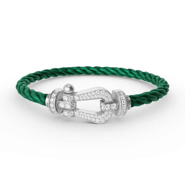 [⭐Renara]FORCE LARGE HORSESHOE FULL DIAMOND BRACELET SILVER