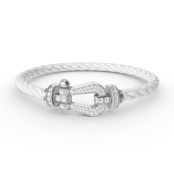 [⭐Renara]FORCE LARGE HORSESHOE FULL DIAMOND BRACELET SILVER