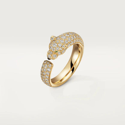 [⭐Renara]PANTHERE PINK GOLD DIAMOND RING