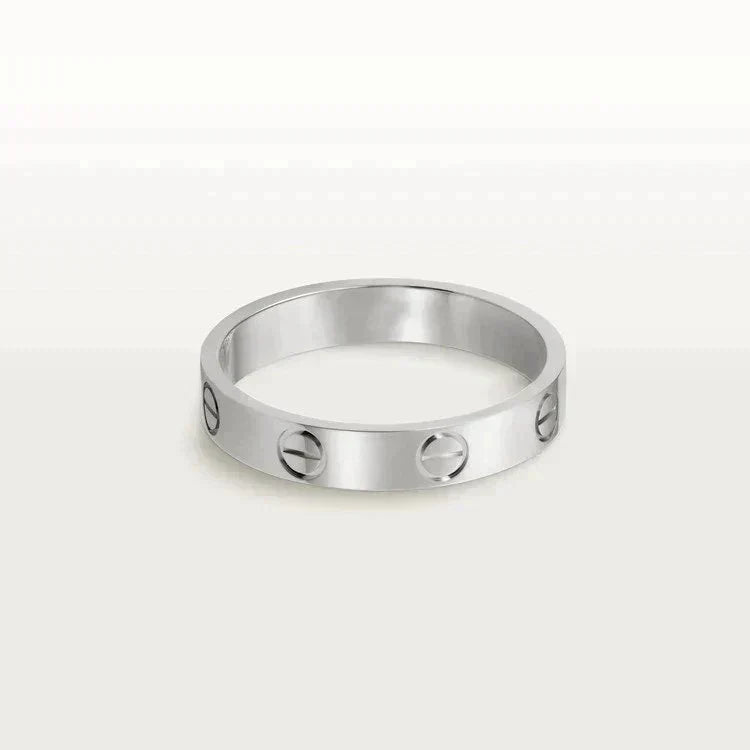 [⭐Renara]LOVE RING 4MM 1 DIAMOND SILVER