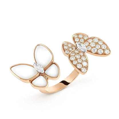[⭐Renara]TWIN BUTTERFLY DIAMOND MOP RING