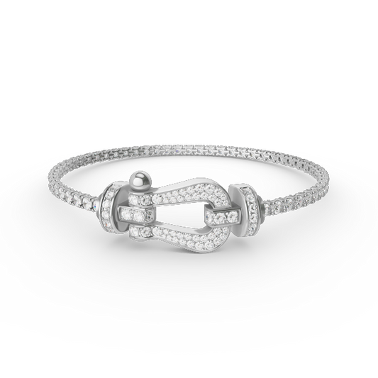 [⭐Renara]FORCE  LARGE HORSESHOE FULL DIAMOND TENNIS BRACELET