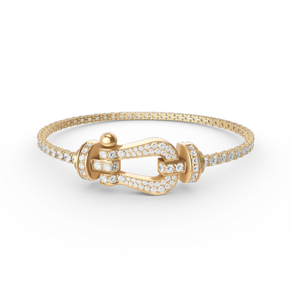 [⭐Renara]FORCE  LARGE HORSESHOE FULL DIAMOND TENNIS BRACELET